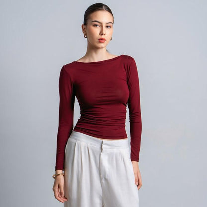 Velora - Freya Longsleeve Kerut Top