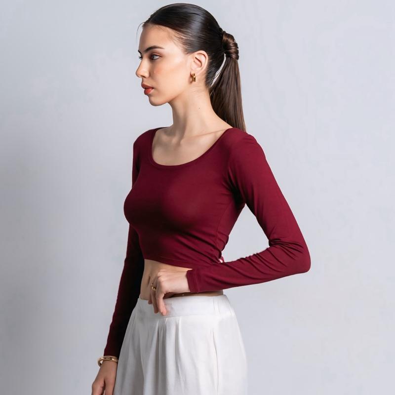 velora - cleo longsleeve crop top