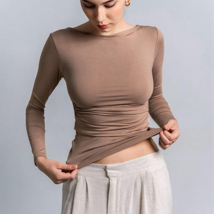 Velora - Freya Longsleeve Kerut Top