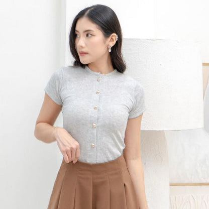 Velora - Abell Button Top