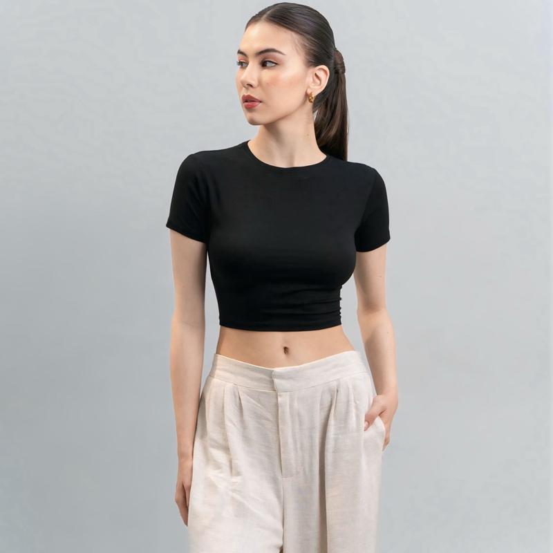 velora - vio oneck crop top