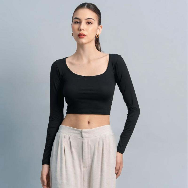 velora - cleo longsleeve crop top