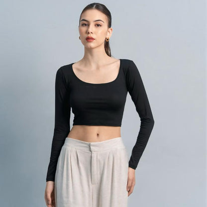 Velora - Cleo Longsleeve Crop Top