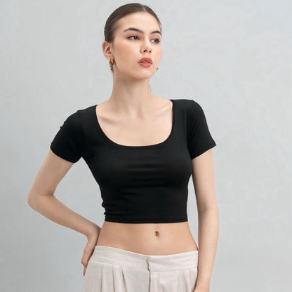 Velora - Ciara Uneck Crop Top