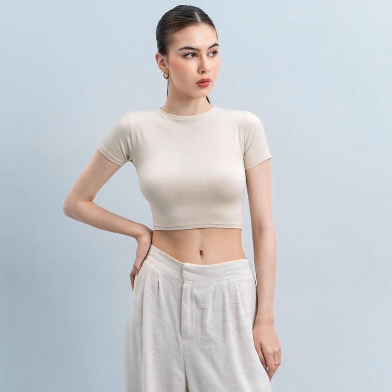 velora - vio oneck crop top