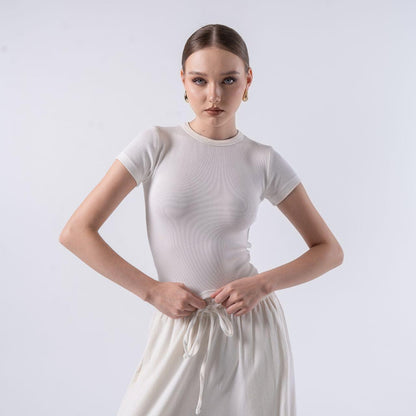 Velora - Hailee Oneck Top Rib Katun