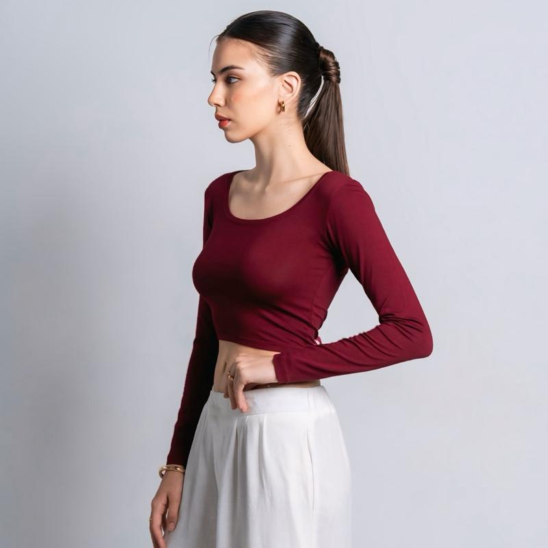 velora - cleo longsleeve crop top