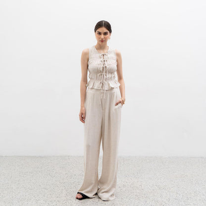 Velora - Kim Vest Linen Top