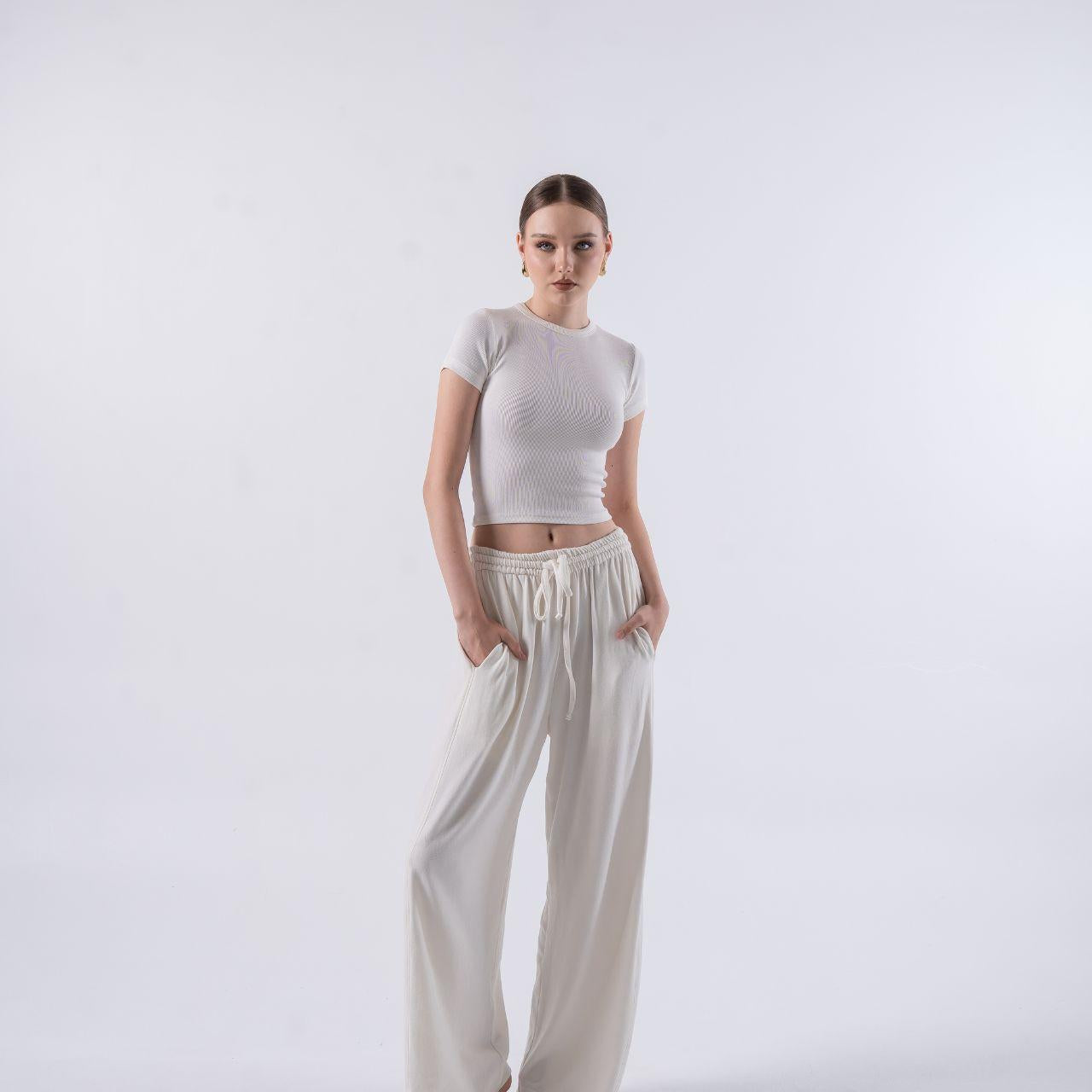 velora - hailee oneck top rib katun