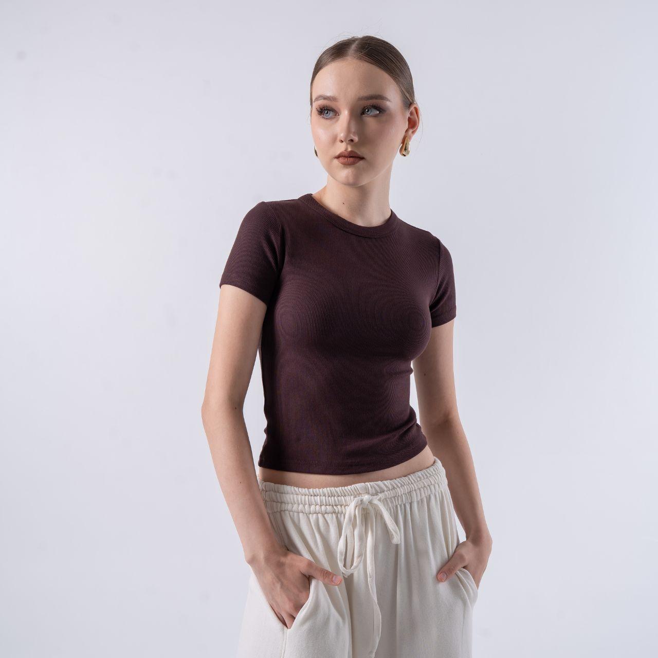 velora - hailee oneck top rib katun