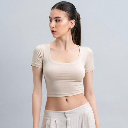 Velora - Ciara Uneck Crop Top
