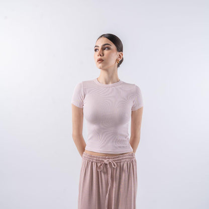 Velora - Hailee Oneck Top Rib Katun