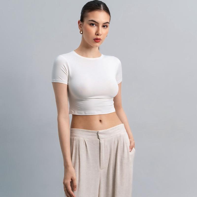 velora - vio oneck crop top