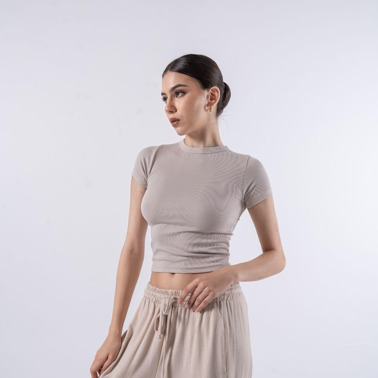 velora - hailee oneck top rib katun