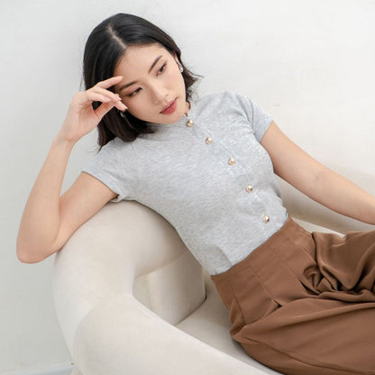 Velora - Abell Button Top