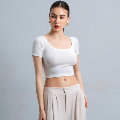 Velora - Ciara Uneck Crop Top