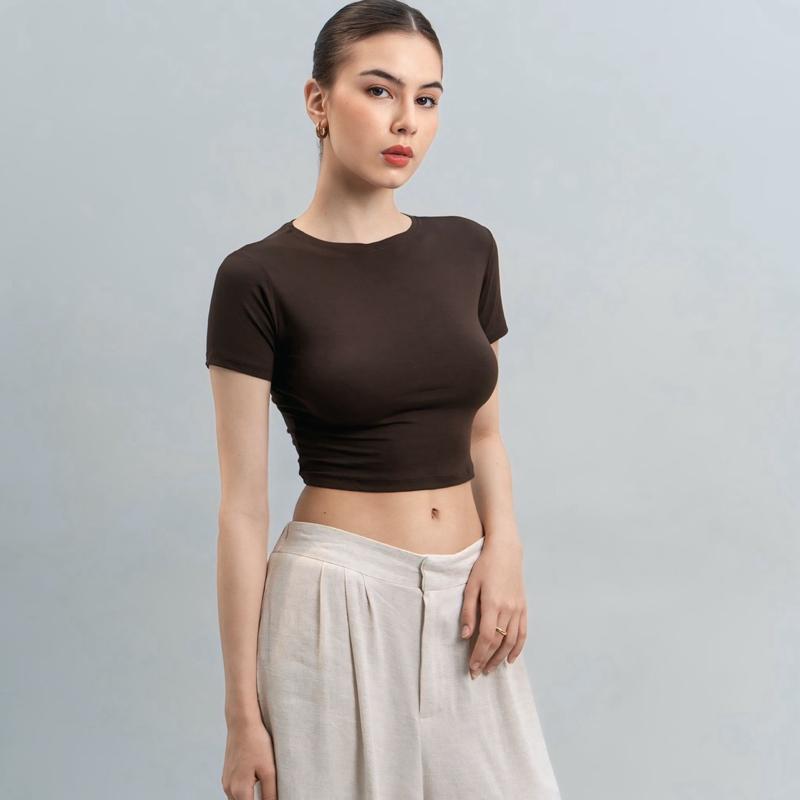 velora - vio oneck crop top