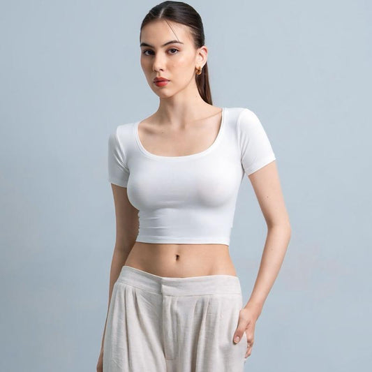 Velora - Ciara Uneck Crop Top