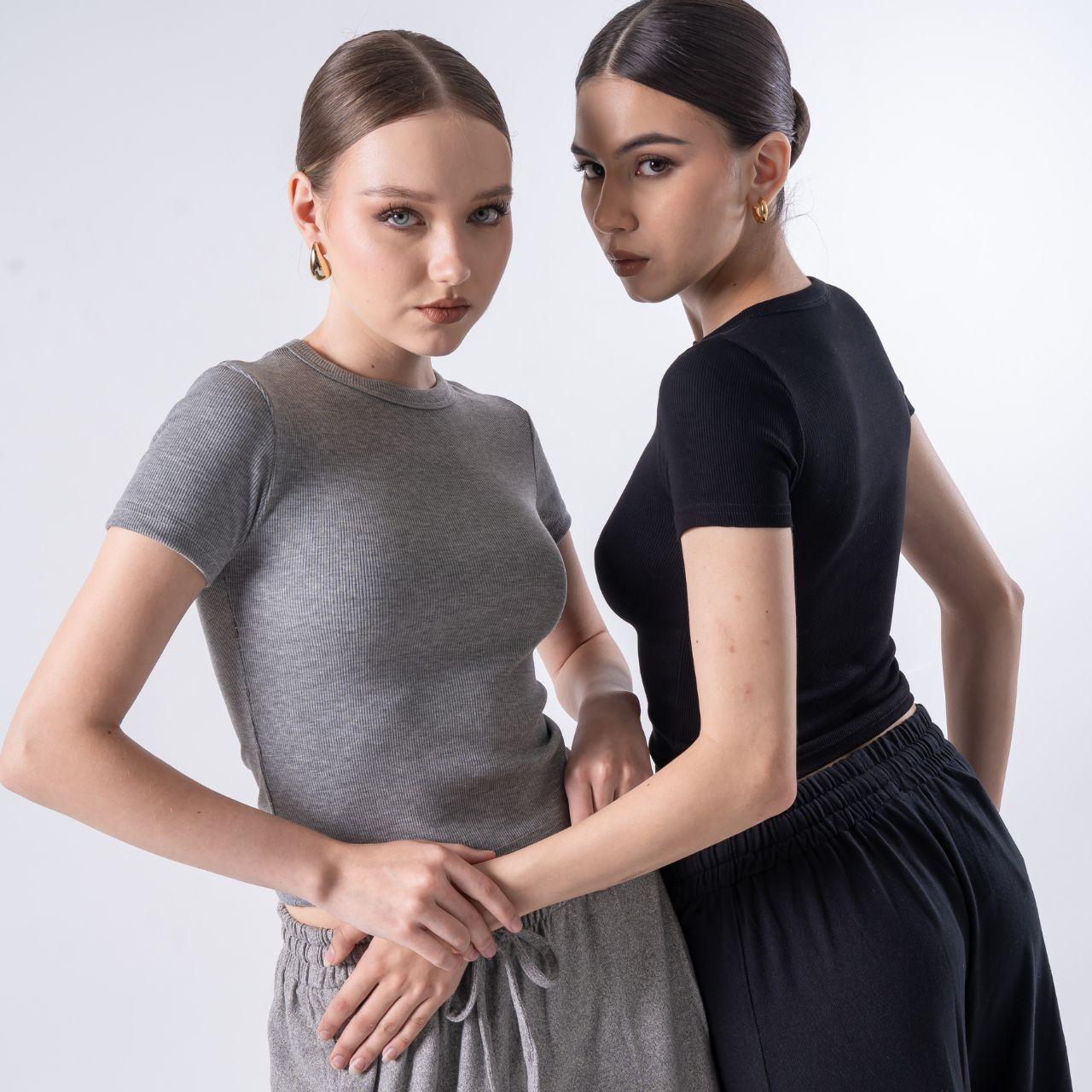 velora - hailee oneck top rib katun