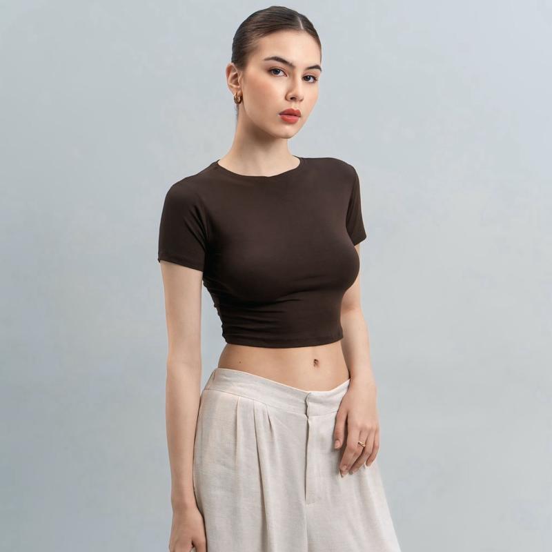 velora - vio oneck crop top