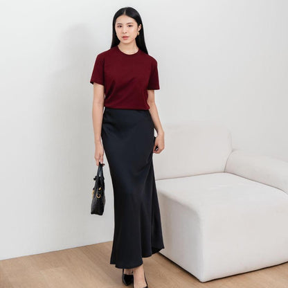 Velora - Kaos Cewek Polos Lembut 24s Basic Cotton Halus