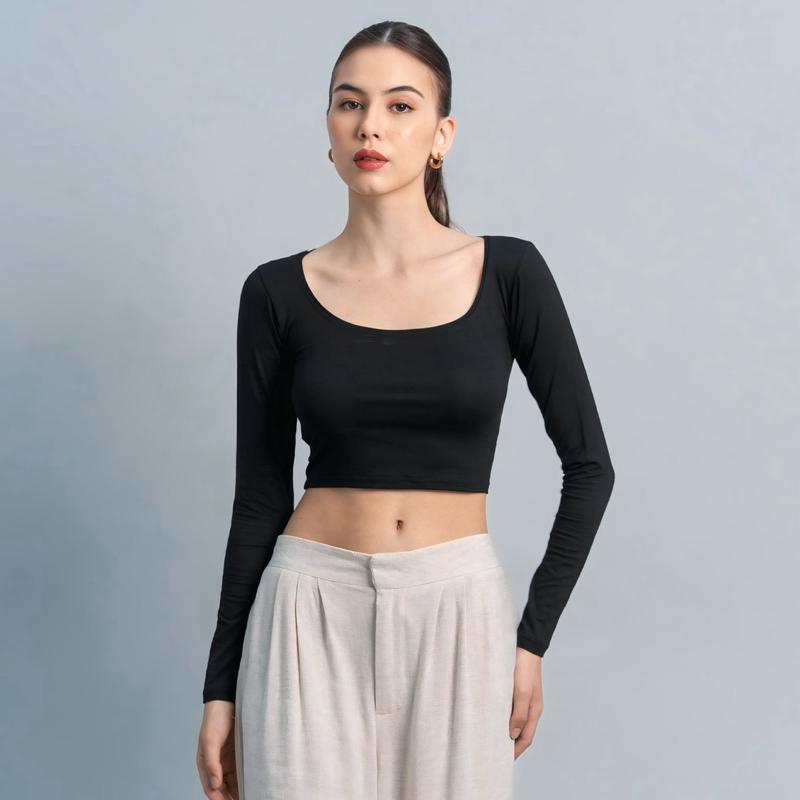 velora - cleo longsleeve crop top
