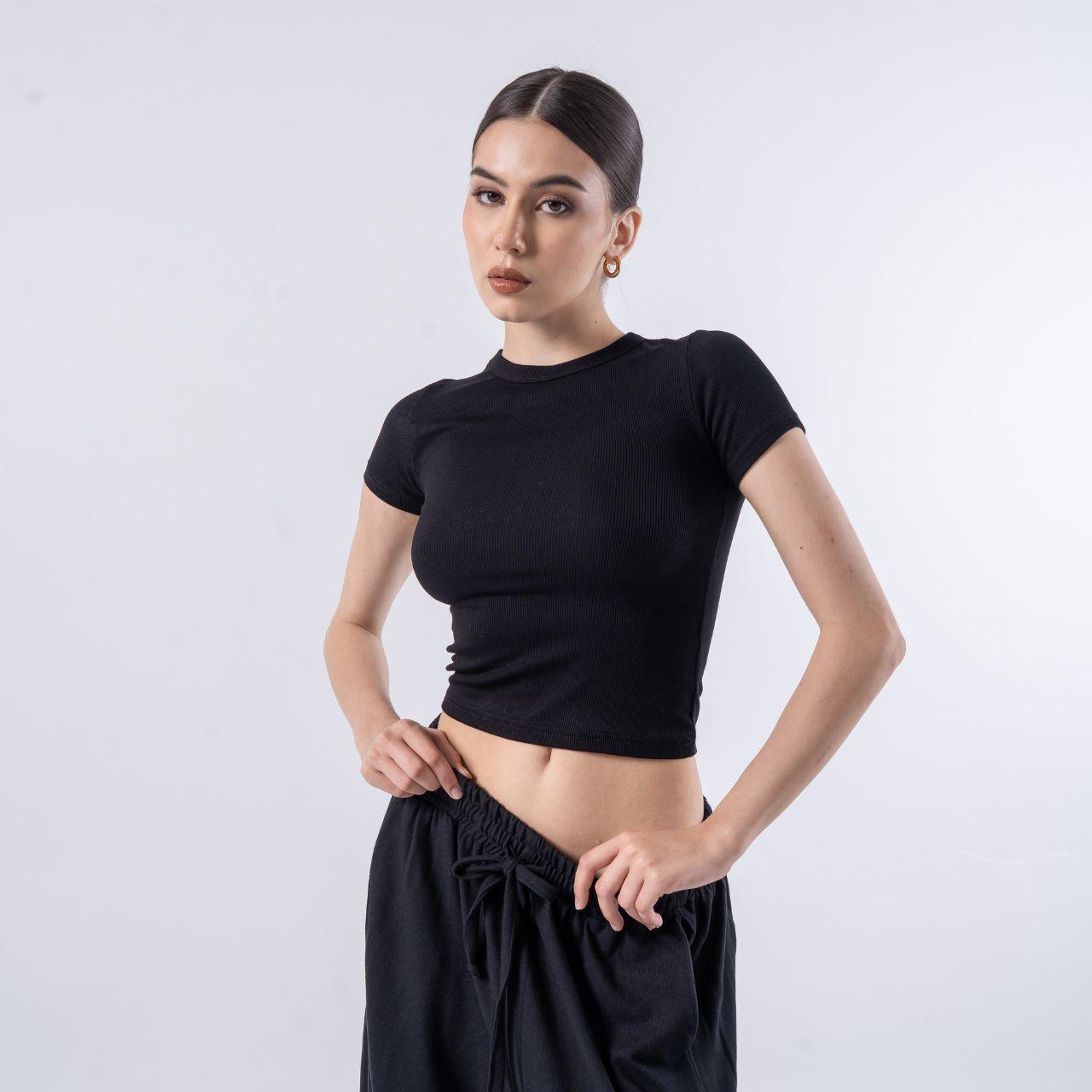 velora - hailee oneck top rib katun