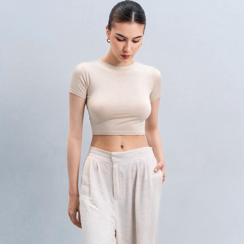 velora - vio oneck crop top