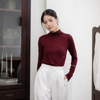 Velora - Amoy Turtle Neck Longsleeve Top
