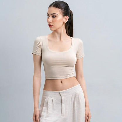 Velora - Ciara Uneck Crop Top
