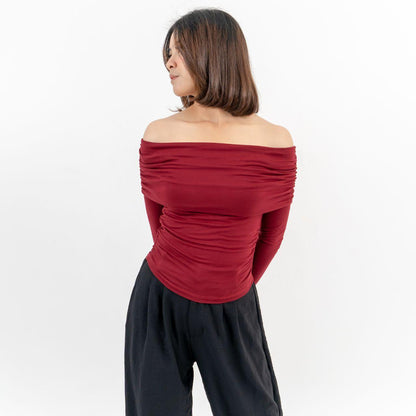 Velora - Bianca Sabrina Longsleeve