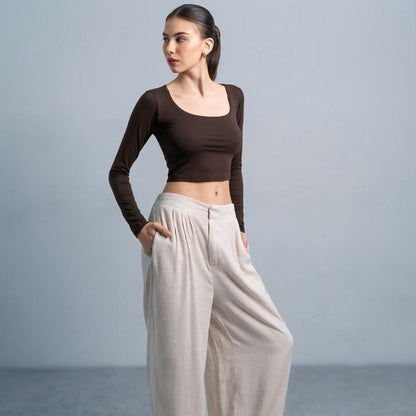 Velora - Cleo Longsleeve Crop Top